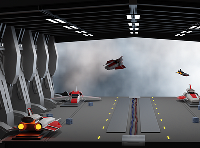 3D Spatial Hangar 3d 3d art 3d blender 3d modeling blender blender3d design hangar spatial star wars starwars