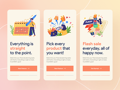 Onboarding Illustration animation big sale character colorful commerce graphic design illustration illustrations ios iphone loading mobile mobile app mobile ui onboarding progress ui walkthrough walkthroughs