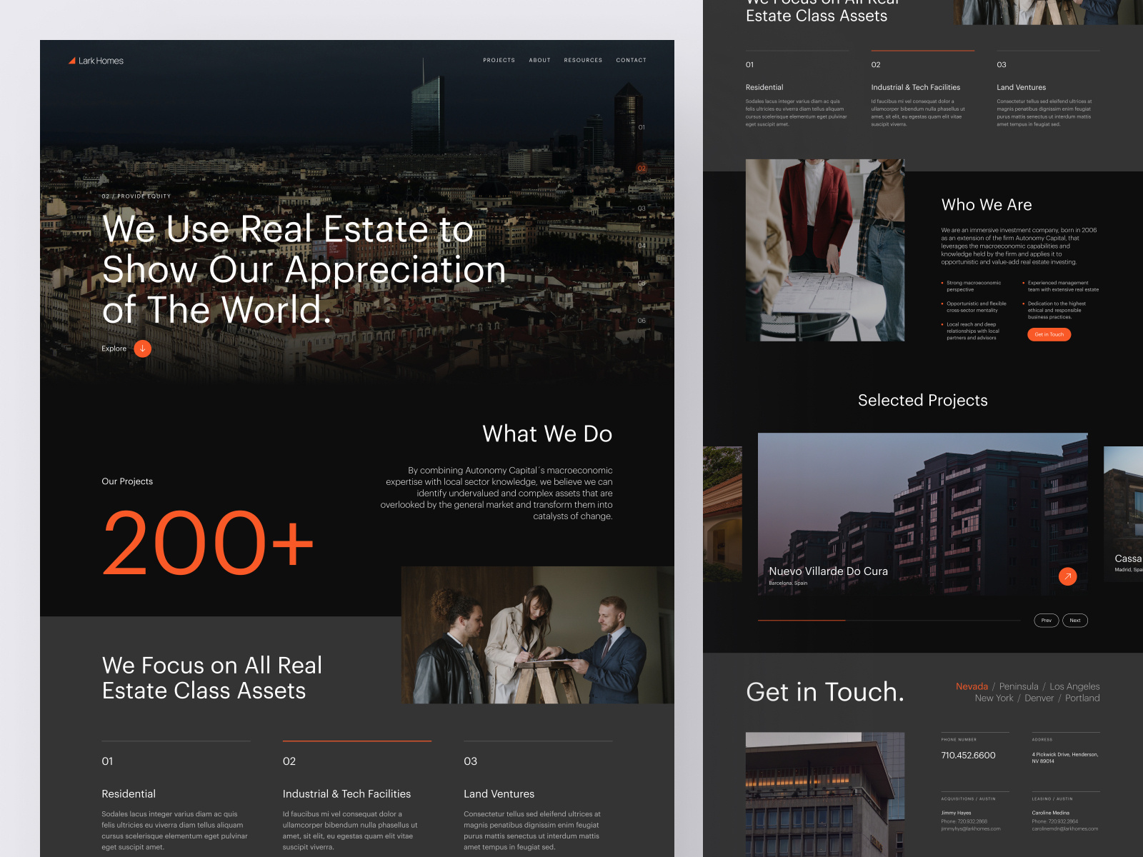 Lark Homes Real Estate Agency site by Keitoto on Dribbble