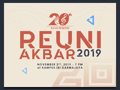 Reuni Akbar 2019 band branding campus design elegant event flyer icon illustration logo music reunion
