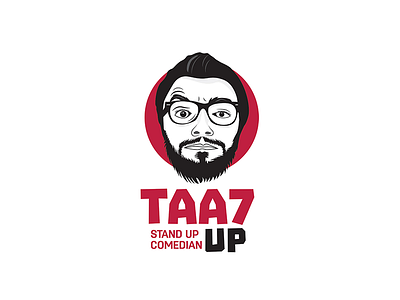 Taa7 Up comedian design illustrations logo