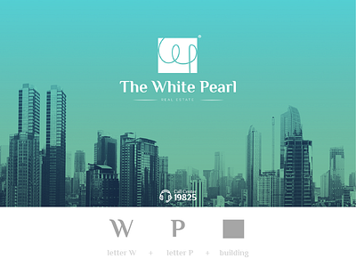 The White Pearl real estate concept estate inspiration logo logodesign lshazly pearl real realestate white