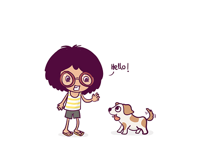Doggie adobe character design dog doggie fun hobbies illustration illustrator cc kids love pets puppy