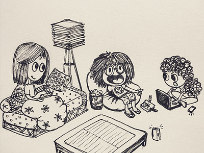 Best friends adobe besties characterdesign chill doodle friends illustration illustrator ink storybooks