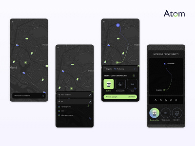 Autonomous vehicle concept app autonomous car commute dailyui logo mobile app rating rideshare ridesharing transport ui visual design
