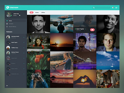 Chatroom- Desktop App for Video Calling chat app chat dashboard dashboard dashboard design desktop app ui ui design