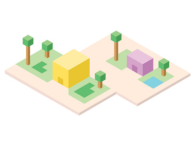 First Isometric Illustration geometric illustration isometric lego illustration