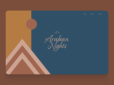 Arabian Nights concept design hero hero section illustration landing page typography ui web design website