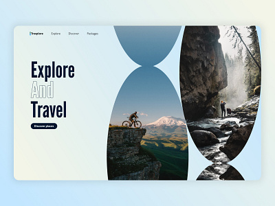 Trexplore adventure branding concept design hero hero section landing page logo travel ui web design website
