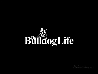 THE BULDOG LIFE art bulldog bulldog logo creative flat illustrator logo logo design logo design branding logo designer logo mark logodesign logos logotype minimal vector
