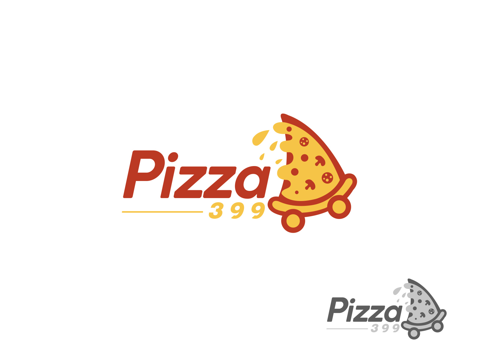 Pizza 399 Logo By Mochii Designs On Dribbble