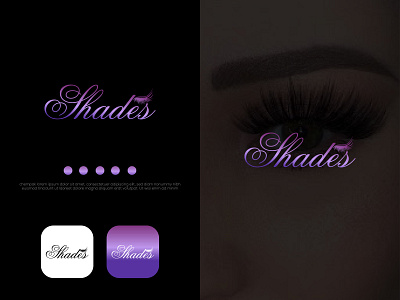 Shades austria beauty logo branding canada europe eyelash japan logo newzealand texas typogaphy vector