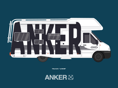 Anker anker artist design flat illustration poster project surfer
