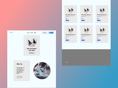 The Shoe Site flat minimal ui web