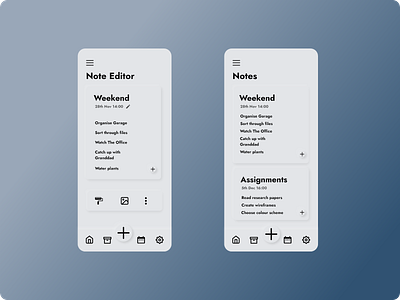 Light Mode Notes App (NeuMorphism)