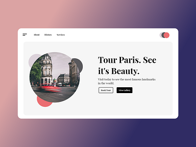 Paris Tour Splash design flat minimal ui web