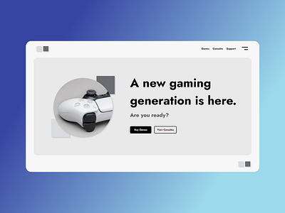 Gaming Splash flat minimal ui web website