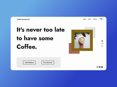 Broken Coffee Layout flat minimal ui web website