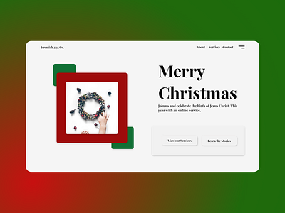 Christmas Splash minimal typography ui website