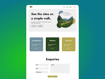 Walking Site design flat minimal ui web website