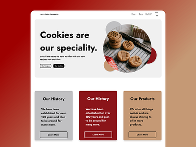 Cookie Website design flat minimal ui web website