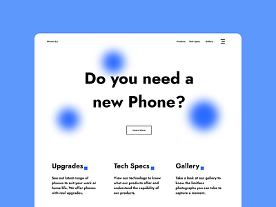 Phone Site design flat minimal ui web website