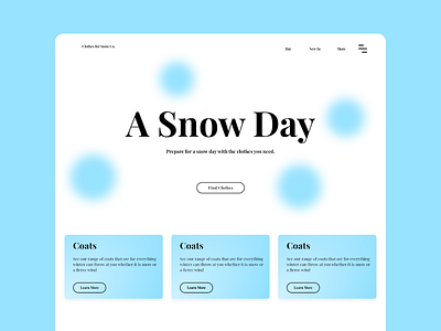 A Snow Day design flat minimal ui web website