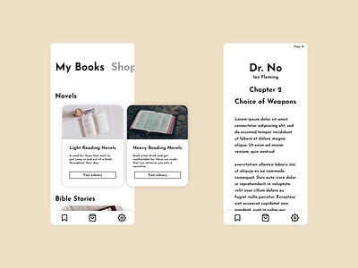 Book App app books books app cards ecommerce flat icons james bond minimal minimalist shadows typography