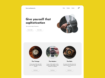 Watch Site Design design minimal ui watches web website
