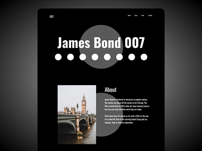 007 branding dark design minimal ui web website