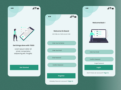 Remider App app design ui ux web