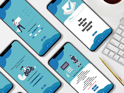 Delivery App Mock up app branding coreldrawx7 figma illustrator logo oke ui ux vector web