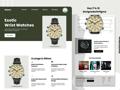 Landing Page for exotic wrist watches
