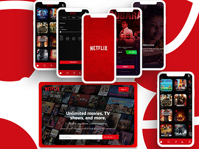 Neflix Redesign 3d branding design graphic design logo oke ui ux vector