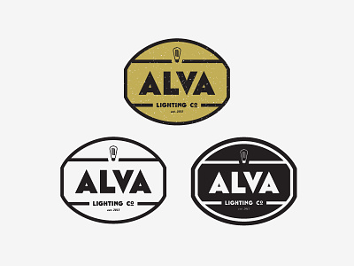 Alva cassanet edison lightbulb lighting logo seal thomas edison typography vintage