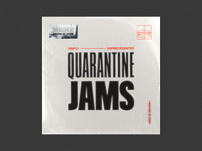 Quarantine Jams coronavirus cover design covid covid 19 covid19 grain ink starve music playlist quarantine sampler spotify text effects typography wfh working from home worship