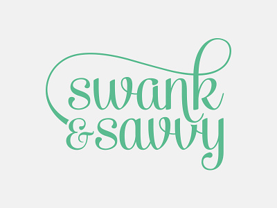 Swank & Savvy Logo logo script taiga typography wedding