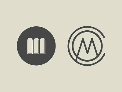 The Church On Main - Mark church circle custom icon line logo mark minimal typography window