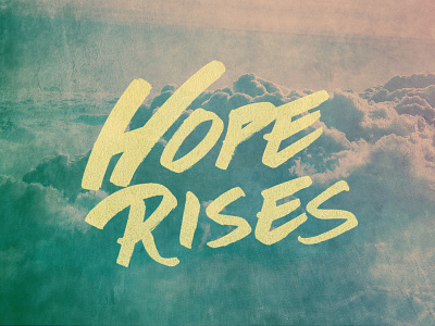 Hope Rises - Concept 2 copic sketch easter hand drawn handwriting marker photo series brand texture typography