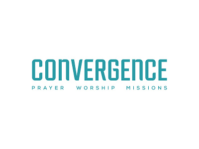 Convergence fairview logo missions prayer typography worship