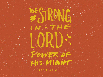 Power of His Might - V1 ephesians free handwriting lettering texture truth vintage wallpaper