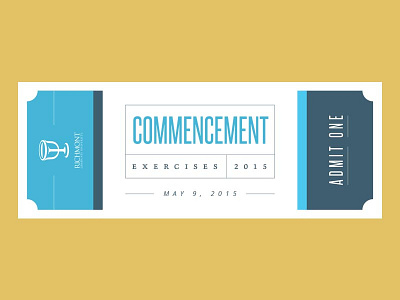 Graduation Ticket commencement event graduation ticket type university