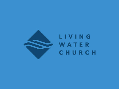 Living Water Church brand church logo mark water