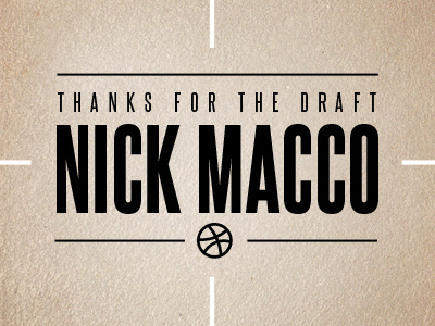 Thanks, Nick Macco court paper steelfish thanks typography