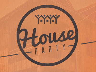 House Party Logo arvil minimal pacifico retro