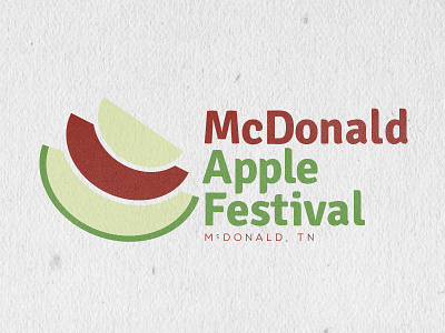 McDonald Apple Festival apples fall logo signika tennessee typography