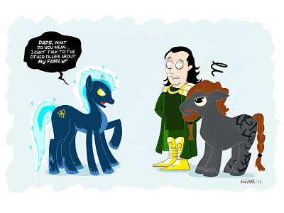 My Little Sleipnir and the thing with his dads evejay fanart meanwhiles mlp mylittlepony tribute