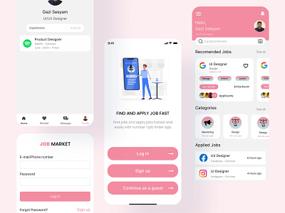 Job Market app design concept