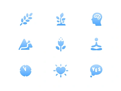 Yogy Icons app gradient icons ios pictogram