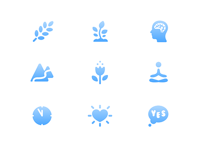 Yogy Icons app gradient icons ios pictogram